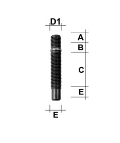 Doppelgewindebolzen M12X1,5 Typ X2W - L: 68 - 90 mm
