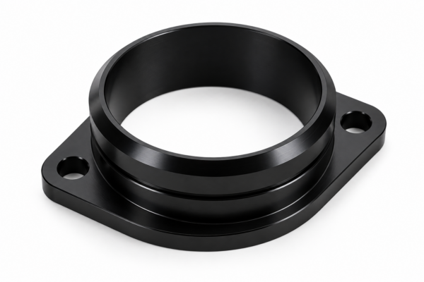 Aluminium Adapterflansch 2-Loch – CNC-gefräst – schwarz eloxiert DCOE / 50mm
